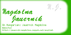 magdolna jauernik business card